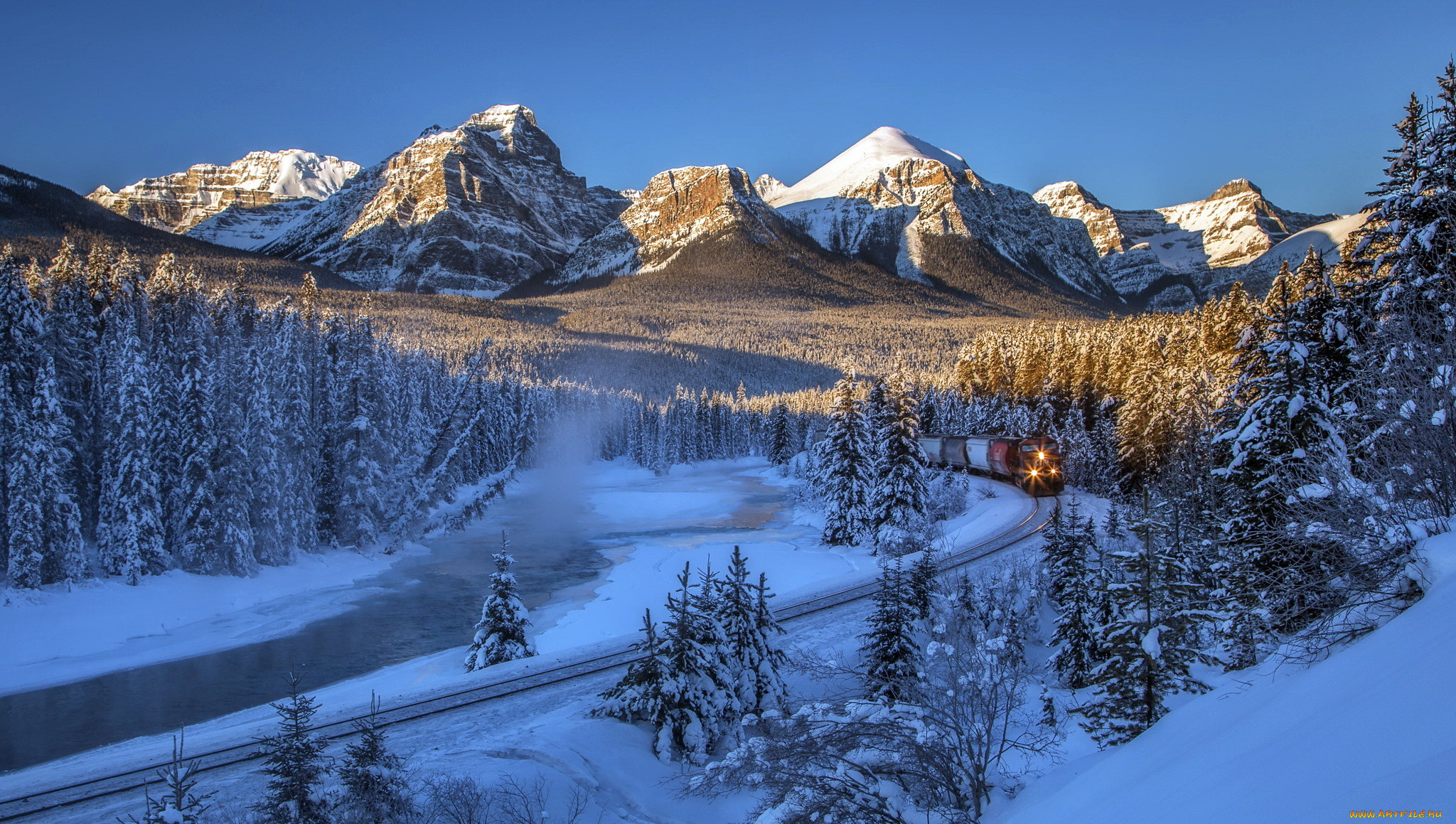 Обои национальный парк Банф Канада зимой